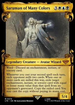 MTG Saruman of Many Colors - Showcase Scrolls, NM-Mint, English Universes Beyond - Image 1