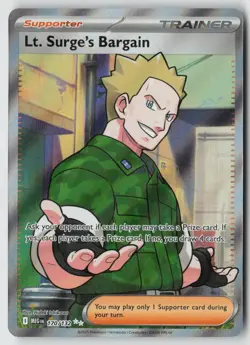 Lt. Surge's Bargain 170/132 Ultra Rare Mega Evolution Pokemon Near Mint - Image 1