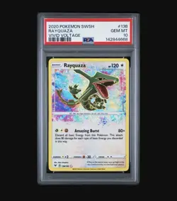 2020 Pokemon Sword & Shield Vivid Voltage #138 Rayquaza Vivid Voltage PSA 10 NEW - Image 2
