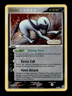 Absol 15/92 Rare Legend Maker Pokemon Reverse Holo MP Belly Swirl - Image 1