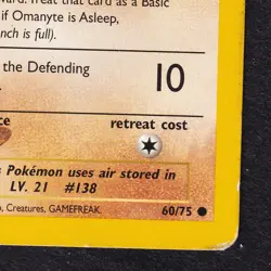 [GD] OMANYTE Pokemon NEO DISCOVERY Base set WOTC - English card GOOD #60 - Image 5