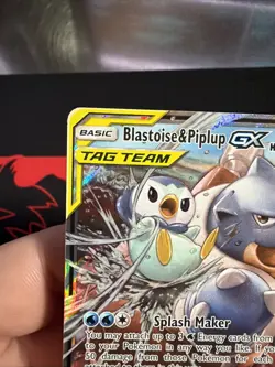 Blastoise & Piplup GX 38/236 Pokemon TCG Card Tag Team From Cosmic Eclipse NM - Image 2