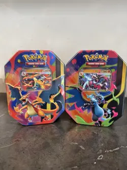 Pokemon TCG Mega Charizard X And Y ex Tins Lot Of 2 - Image 1