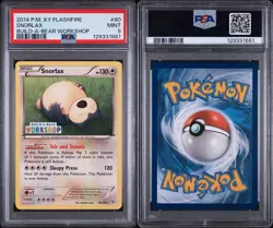 2014 Pokemon XY Flashfire Snorlax Build-A-Bear Workshop #80 PSA 9 - Image 3