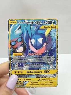 Ashs Greninja GX PS8200 Pokemon Metal Card-Collectible Gift Display. - Image 1