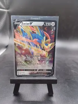 2023 Pokemon TCG Zacian V Sword & Shield Crown Zenith 095/159 Holo Ultra Rare - Image 1