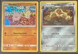 Pokemon McDonald's (Lot of 2) Mankey (DMG) & Alolan Dugtrio (HP) 2019 - Image 1