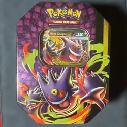 Pokemon TCG Mega Moonlit Gengar ex Tin Sealed New Gengar Tin Factory Sealed - Image 1