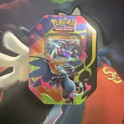 SEALED Mega Charizard X ex Tin Pokemon TCG Mega Evolution Phantasmal Flames - Image 1