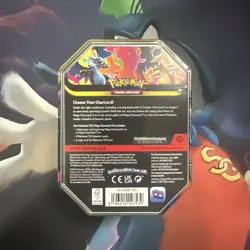 SEALED Mega Charizard X ex Tin Pokemon TCG Mega Evolution Phantasmal Flames - Image 2