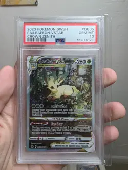 LEAFEON VSTAR #GG35 PSA 10 - 2023 POKEMON SWORD & SHIELD CROWN ZENITH FULL ART - Image 1
