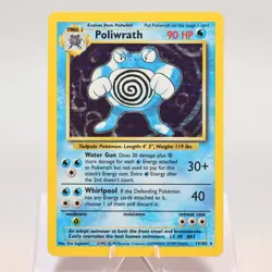 Pokemon TCG - Poliwrath 13/102 Base Set Holo Rare WOTC - MP - Image 2