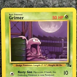 Vtg Pokemon Fossil Grimer Regular 48/62 Common NM - Image 3
