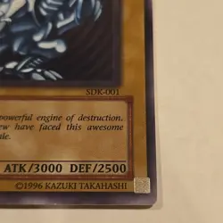 NM Yu-Gi-Oh! TCG Blue-Eyes White Dragon Kaiba SDK-001 Unlimited Ultra Rare - Image 2