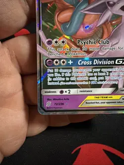 Espeon & Deoxys GX 72/236 Pokemon TCG Card From Unified Minds NM See Pics - Image 5