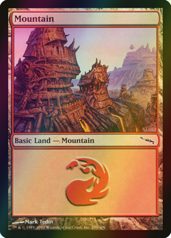 MTG Mountain (299) Foil ** Mirrodin ** English (NM) - Image 1