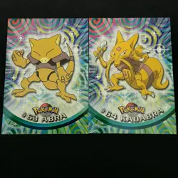 Pokemon Topps - Abra & Kadabra Lot 63 & 64 - Vintage 1999 NM - Image 1
