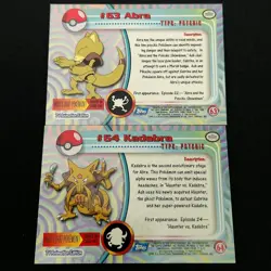 Pokemon Topps - Abra & Kadabra Lot 63 & 64 - Vintage 1999 NM - Image 2