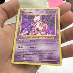Pokemon TCG Mewtwo Holo Rare 10/102 Base Set 1999 WOTC English Ken Sugimori - Image 1