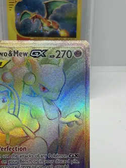 [NM/LP] Pokemon Unified Minds Mewtwo & Mew Tag Team GX - Rainbow Secret Rare - Image 4