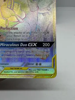 [NM/LP] Pokemon Unified Minds Mewtwo & Mew Tag Team GX - Rainbow Secret Rare - Image 5