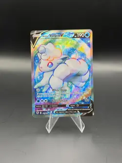 Alolan Vulpix V 173/195 (Full Art) Silver Tempest Ultra Rare NM Pokemon TCG - Image 1