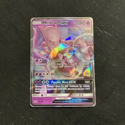 Pokemon TCG Mewtwo GX Black Star Promo Card SM196 - Image 1