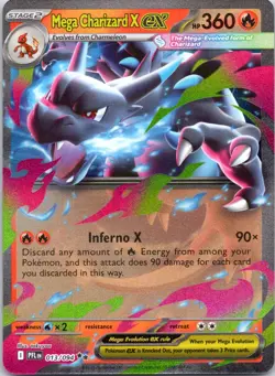 Mega Charizard X ex 013/094 - ME02 Phantasmal Flames - English Near Mint Pokemon - Image 1