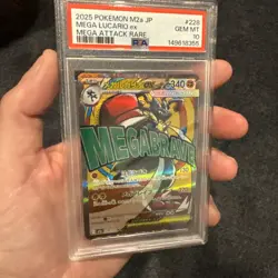 2025 POKEMON JAPANESE M2A-MEGA DREAM EX MEGA ATTACK RARE MEGA LUCARIO EX PSA 10 - Image 2
