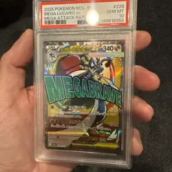 2025 POKEMON JAPANESE M2A-MEGA DREAM EX MEGA ATTACK RARE MEGA LUCARIO EX PSA 10 - Image 3