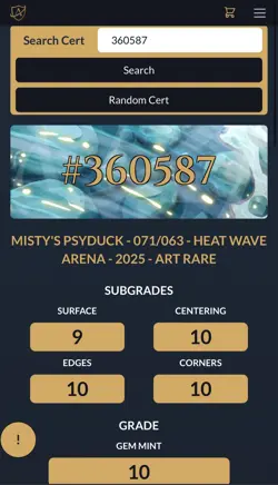 Misty’s Psyduck 071/063 ACE 10 | Sv9a Heat Wave Arena Pokemon TCG | Japanese - Image 3