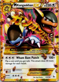 M Kangaskhan EX 109/106 Secret Rare Flashfire Pokemon NM - Image 1