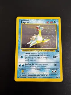 The Pokemon Company Lapras 10/62 Fossil Holo Rare Holo English 80 HP Unlimited - Image 1