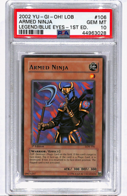 1st Ed. Armed Ninja #106 | 2002 Legend Of Blue Eyes White Dragon [LOB] PSA 10 - Image 1