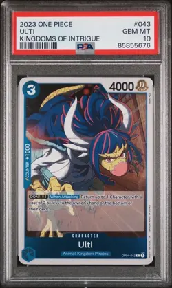 PSA 10 2023 One Piece Kingdoms Of Intrigue Ulti #043 - Image 1