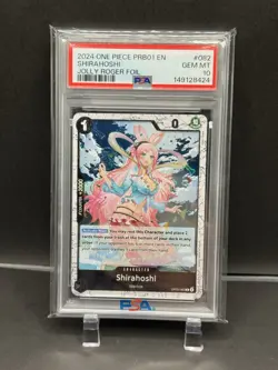 Shirahoshi - One Piece PRB01 OP05-082 Waifu Jolly Roger Foil PSA 10 - Image 1