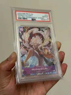 2023 One Piece EN 1st Anniversary Tournament Winner #041 Monkey D Luffy PSA 10 - Image 2