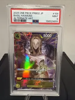 Basil Hawkins Alternate Art Rare PSA 9 One Piece PRB02 JP #109 - Image 1