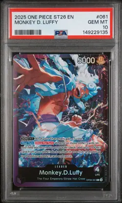 2025 ONE PIECE STARTER DECK ST26-PURPLE/BLACK MONKEY D. LUFFY PSA 10 - Image 1