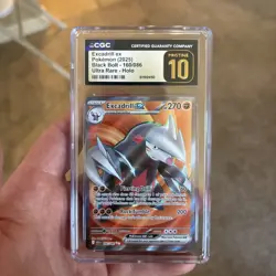 Pokemon Card Excadrill EX #160 Black Bolt CGC PRISTINE MINT 10 WORLDWIDE SHIP - Image 1