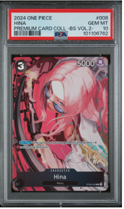 Hina (Premium Card Collection -Best Selection Vol. 2-) ST06-008 One Piece PSA 10 - Image 1
