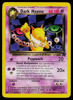Pokemon Card Dark Hypno 26/82 Team Rocket Rare - Image 1