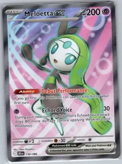 Meloetta ex 159/086 SV: Black Bolt - Pokemon Card - NM - Image 1