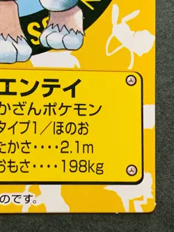 Pokemon Kid's mini card Entei NO.189 2001 Pokemon TCG Japanese Nintendo Bandai - Image 4