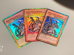 yugioh 3X Dark Armed Dragon GLD2-EN031 Gold Rare LIMITED ED Near Mint Play Set - Image 2