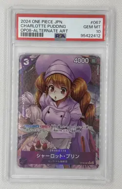 PSA 10 2024 ONE PIECE CHARLOTTE PUDDING OP08-067 R ALTERNATE ART JAPANESE - Image 1
