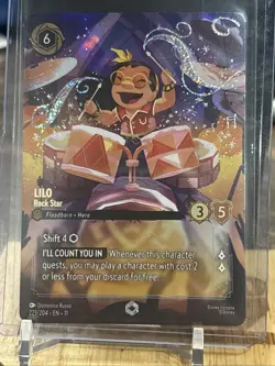 Disney Lorcana Winterspell Lilo Rock Star Enchanted 223/204 - Image 1