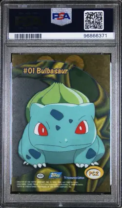 2000 TOPPS POKEMON BULBASAUR #PC2 TV ANIMATION CLEAR CARDS GEM MT PSA 10 - Image 2
