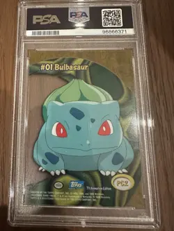 2000 TOPPS POKEMON BULBASAUR #PC2 TV ANIMATION CLEAR CARDS GEM MT PSA 10 - Image 4