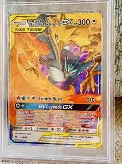 Pokemon Card Moltres Zapdos Articuno GX #44 Sun & Moon PSA 10 GEM MINT WORLDWIDE - Image 2